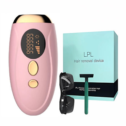 Depiladora Láser IPL Portátil con 999.999 Flashes - Depilación Permanente e Indolora para Cuerpo y Línea del Bikini