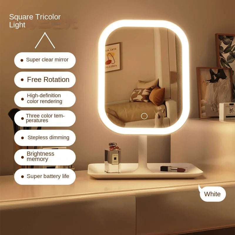Espejo de tocador moderno de escritorio Niche con luz