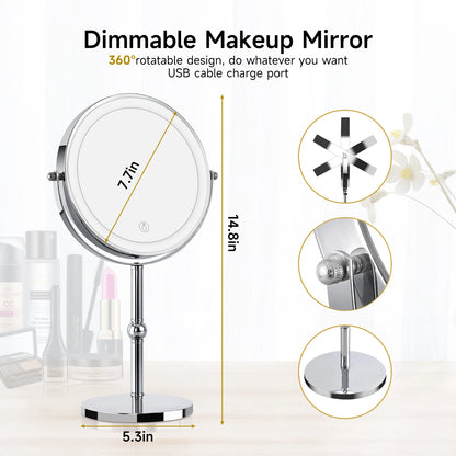 Espejo de maquillaje iluminado