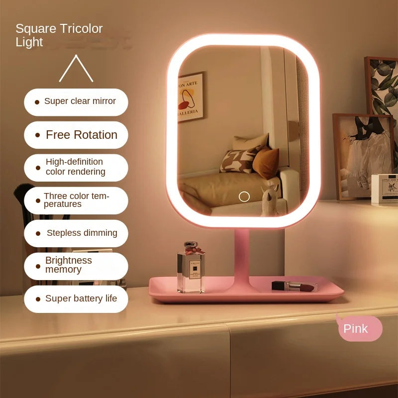 Espejo de tocador moderno de escritorio Niche con luz
