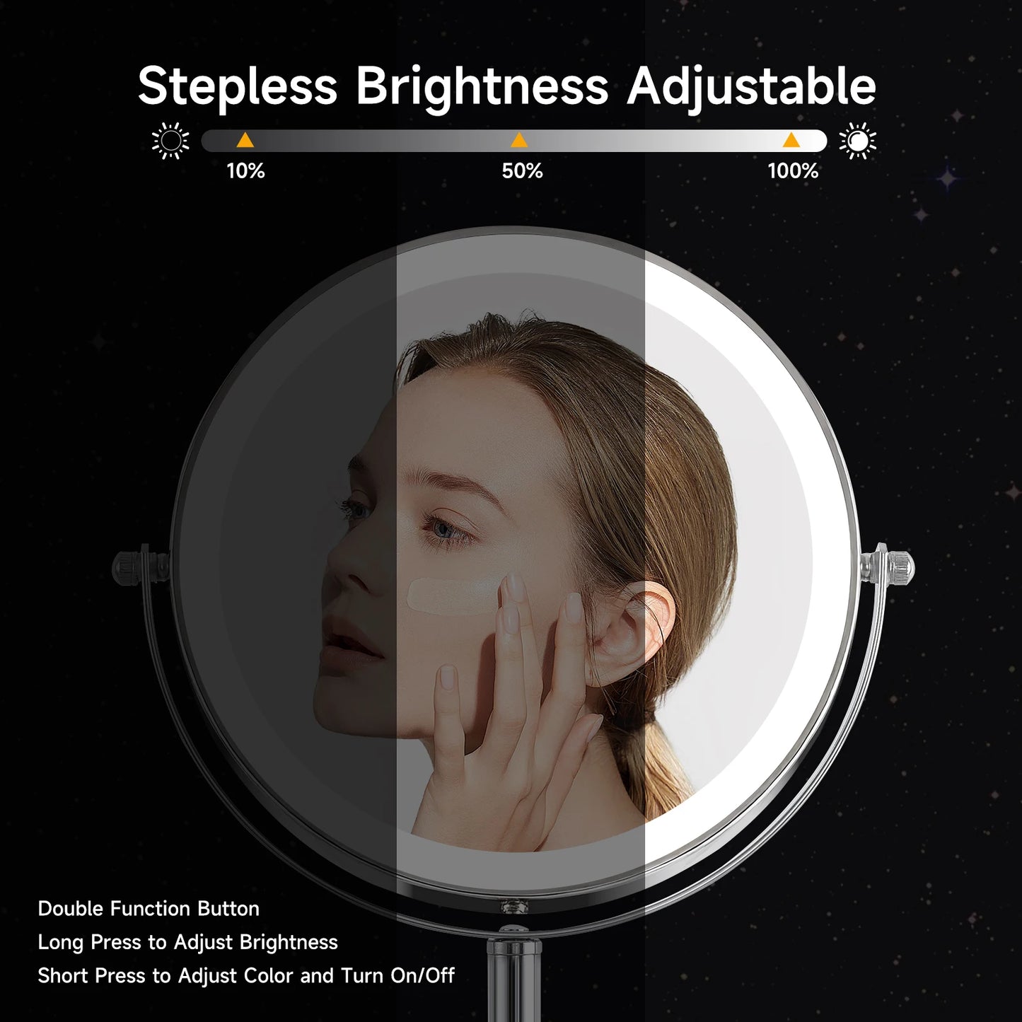 Espejo de maquillaje iluminado